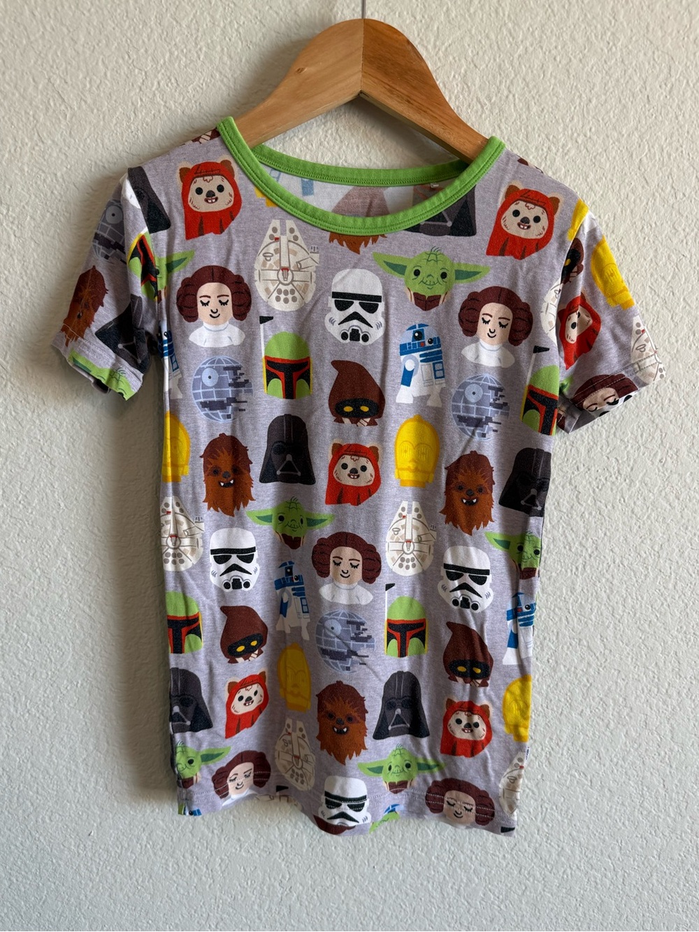 Little Sleepies "Star Wars Legends of the Galaxy" Short Sleeve Pajama Top sz 7/8